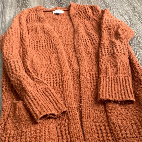 orange cardigan - Picture 2 of 4